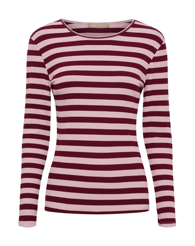 Marta du Chateau - MdcBegonia Langarmshirt - Wino/Rosa Antique